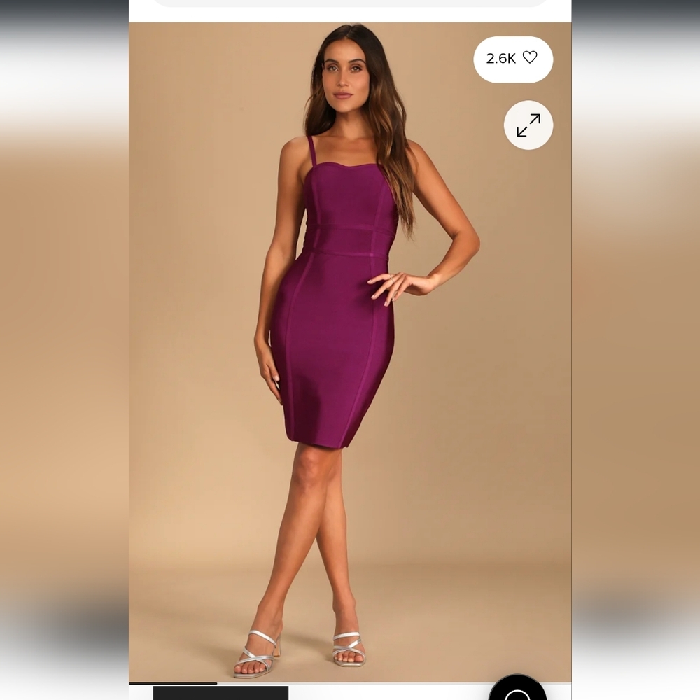 Lulu's Feeling Sexy Magenta Bandage Bodycon Dress
